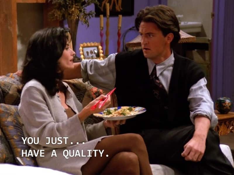 Courtney Cox y Matthew Perry chandler friends gay