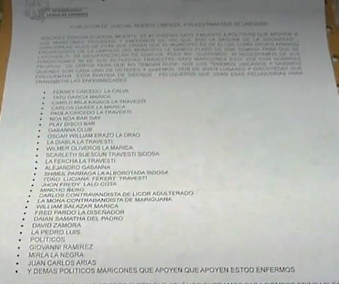 amenazas líderes lgbt