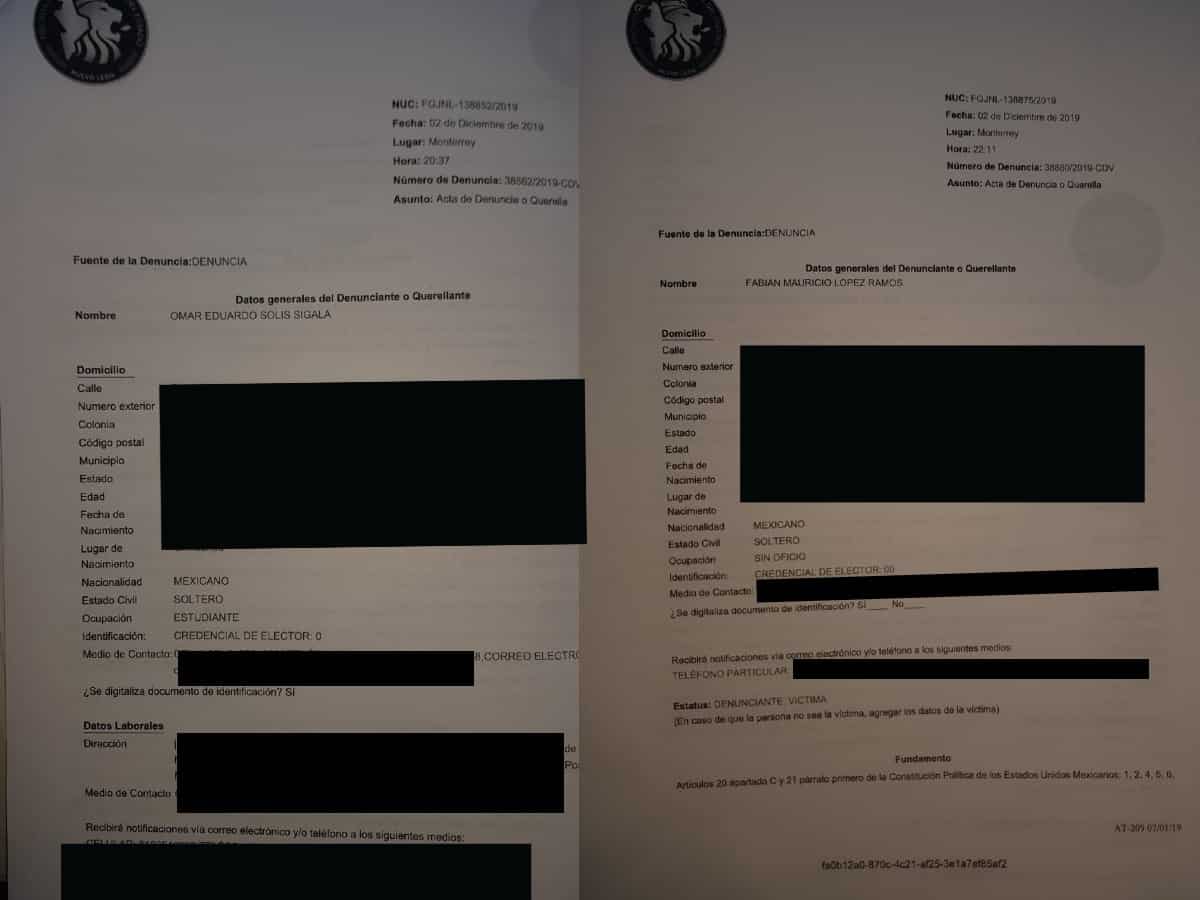denuncias omar y fabián