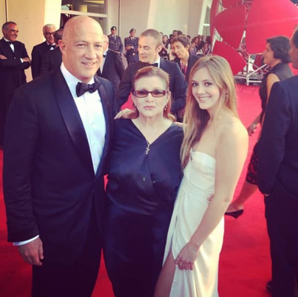 Bryan Lourd, Carrie Fisher y su hija Billie Lourd
