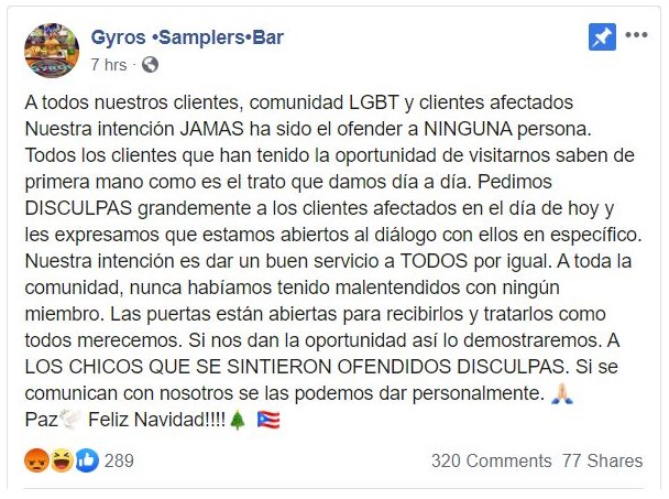 pareja gay restaurante bailar