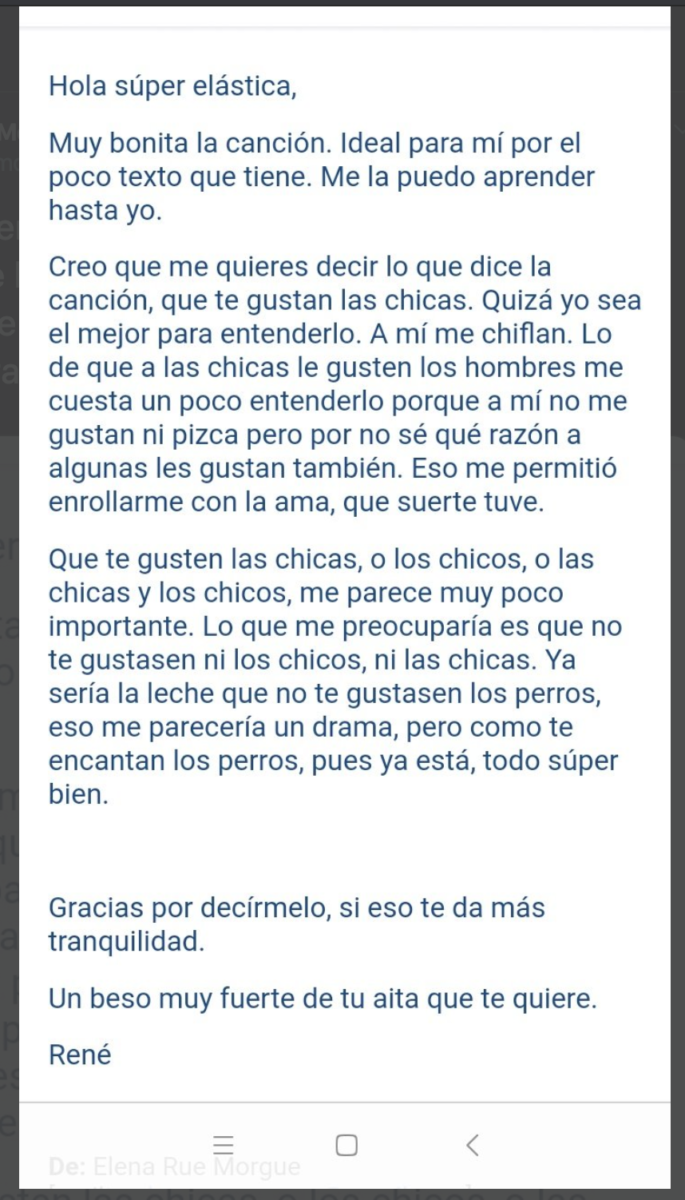 papá mensaje hija bisexual