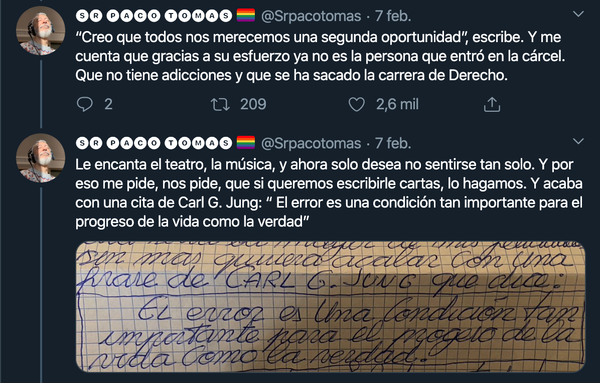 carta recluso gay