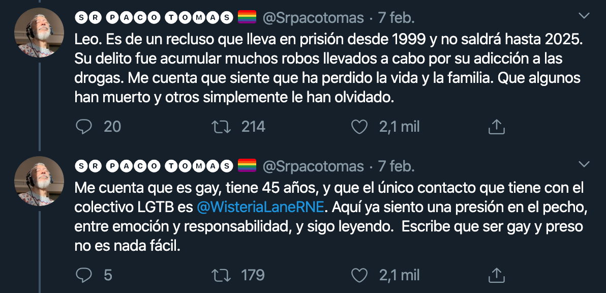 carta recluso gay