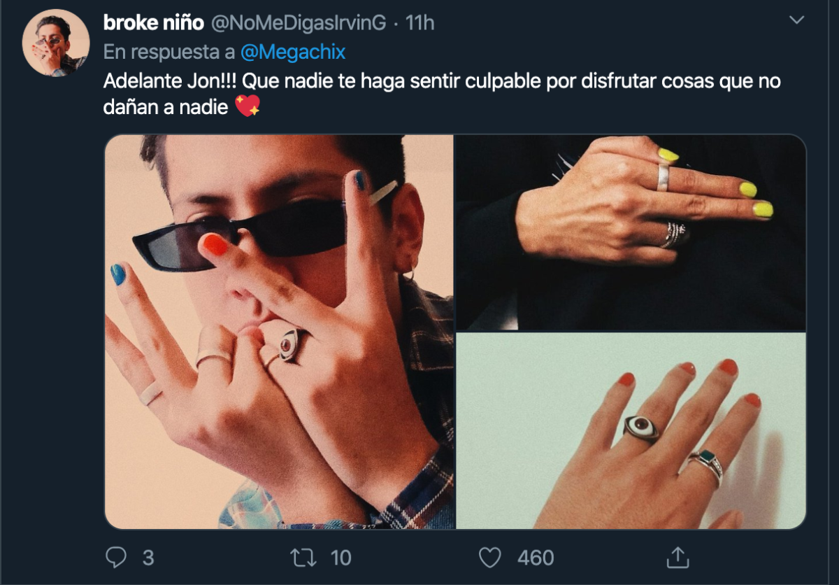 hombres uñas pintadas twitter portada