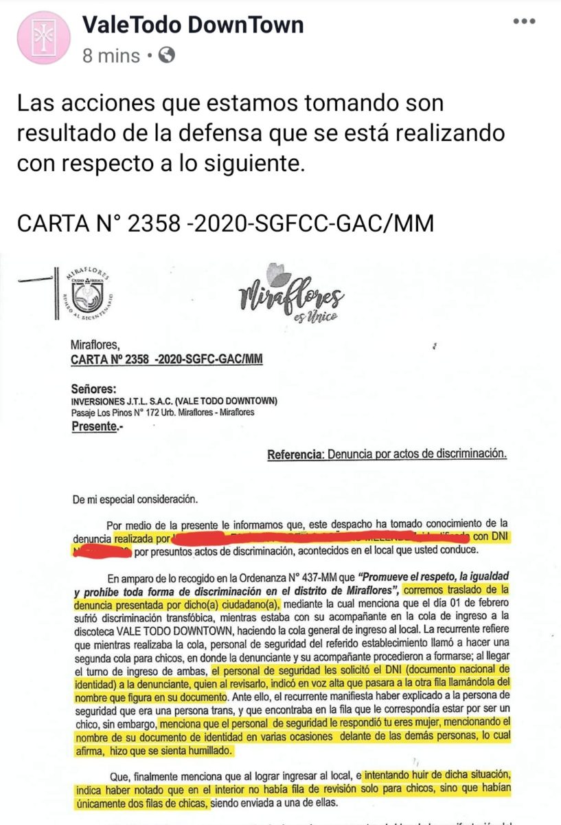 discoteca disculpa trans