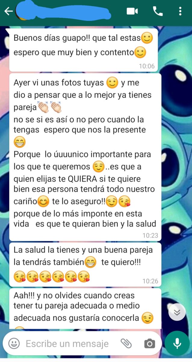 mensaje tía gay