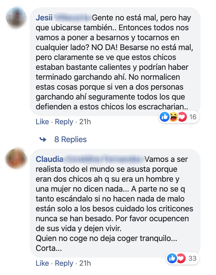 pareja gay besarse policía 1