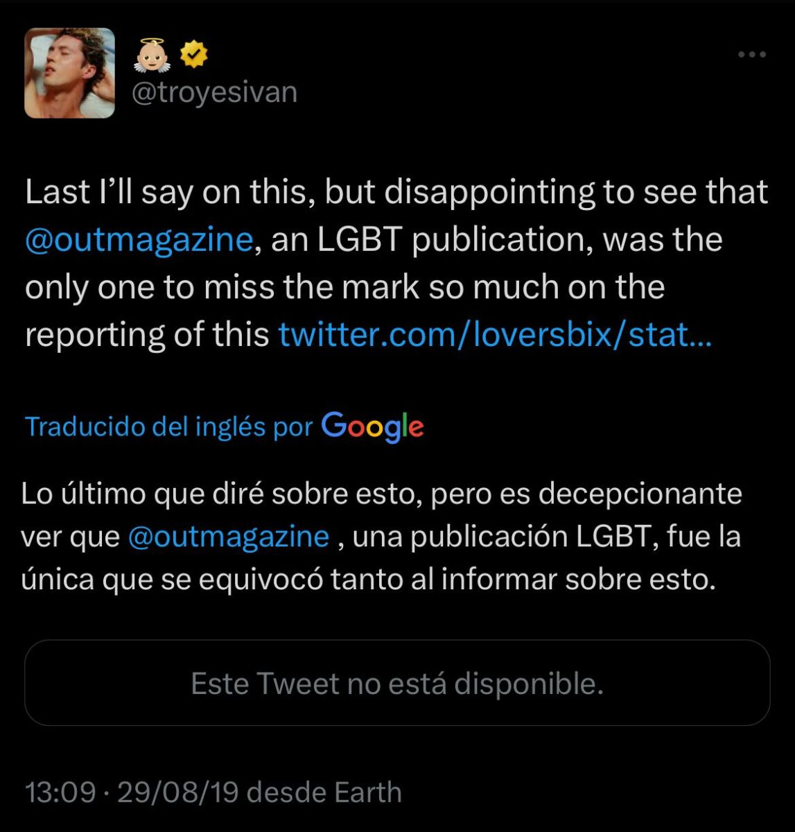 Troye Sivan actor cantante pasivo activo