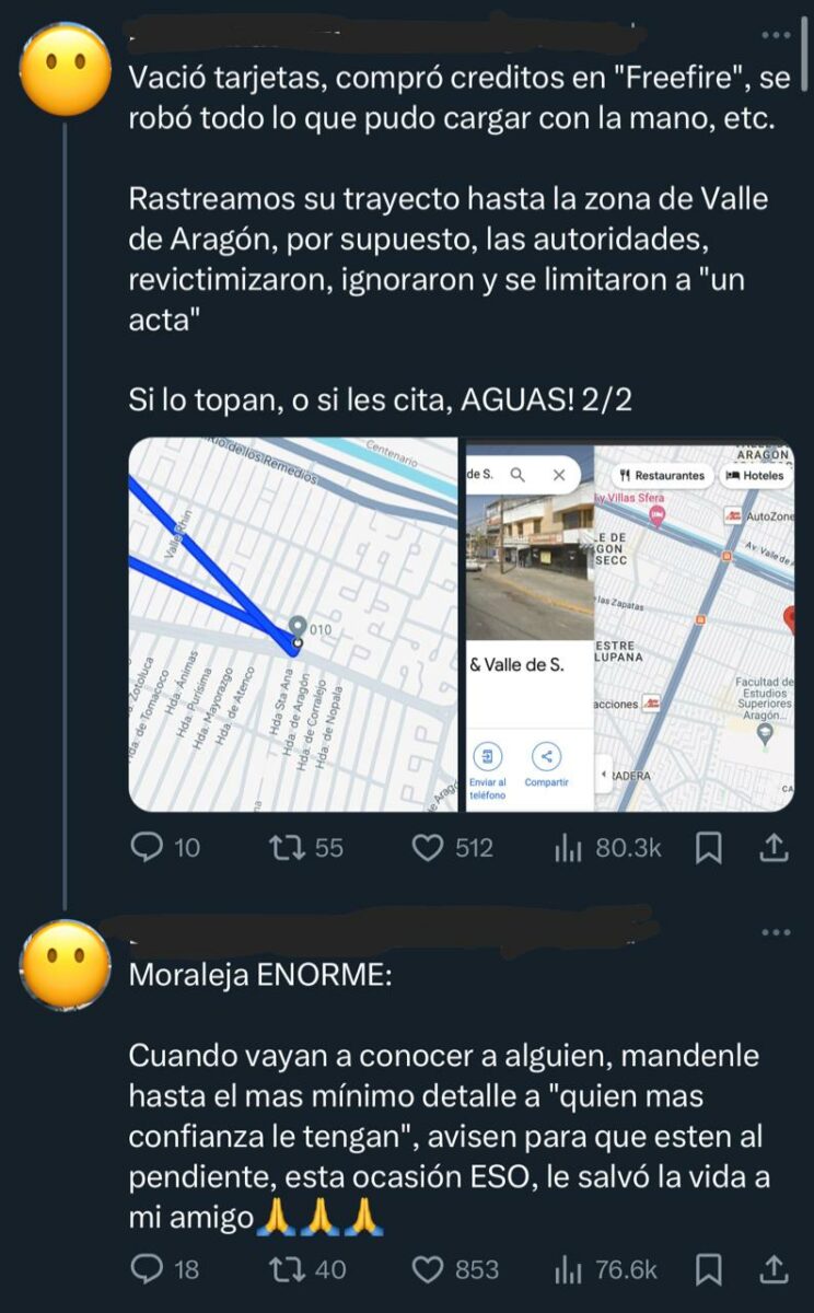 Ubicación del presunto agresor de Grindr
