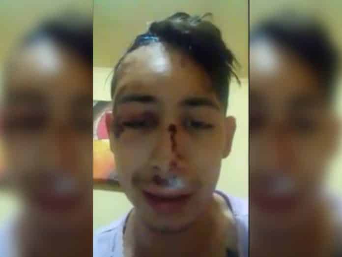 joven violado bandera LGBT+