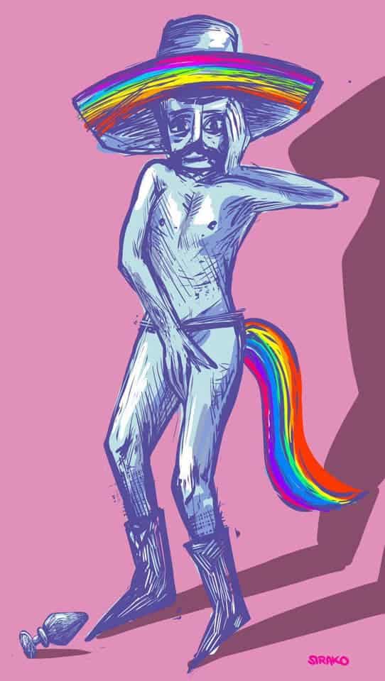 dibujar zapata gay