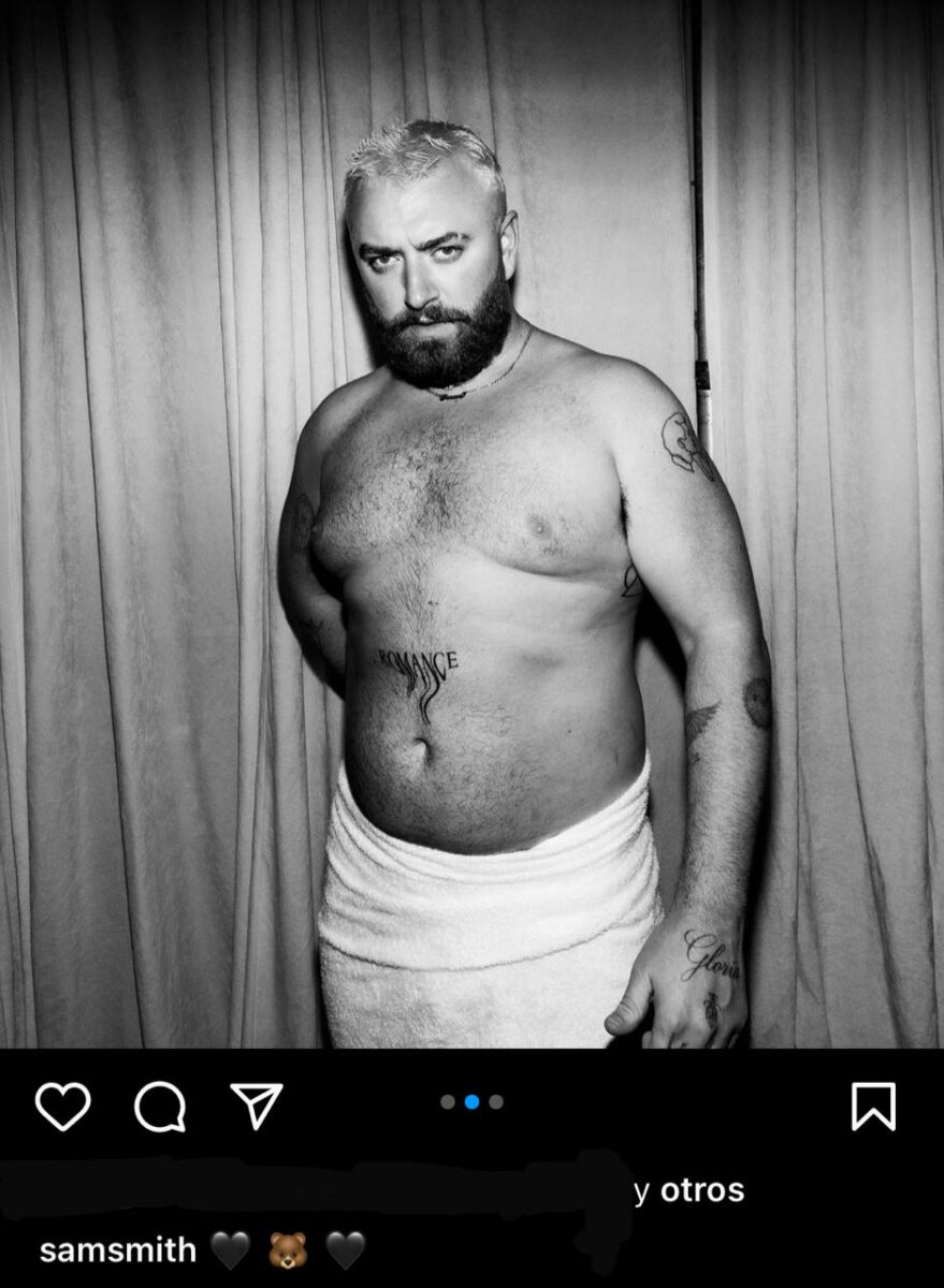 Sam Smith fotos sin playera oso