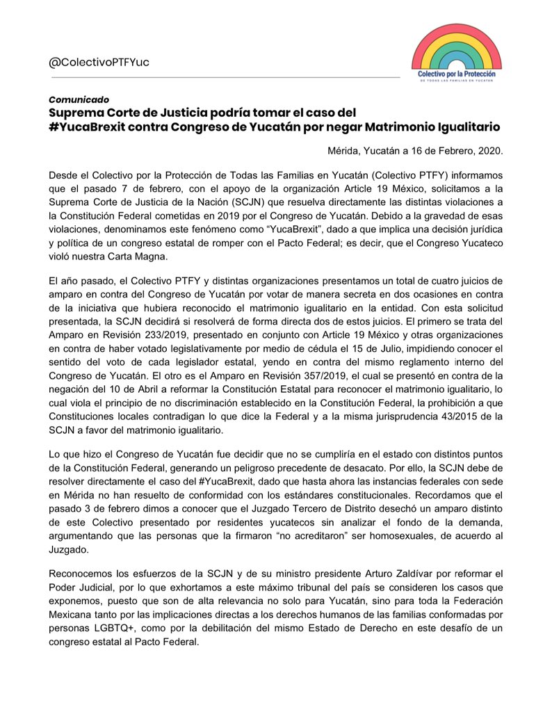 Yucatán Yucabrexit SCJN