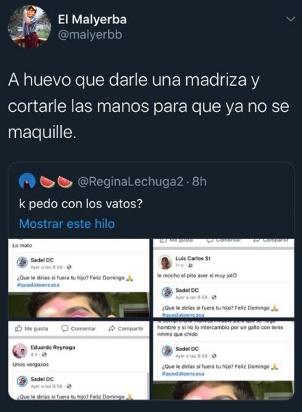 Y aunque la tuitera juntó estos mensajes desde Facebook, rápidamente comenzaron a surgir nuevos mensajes ahora desde Twitter.