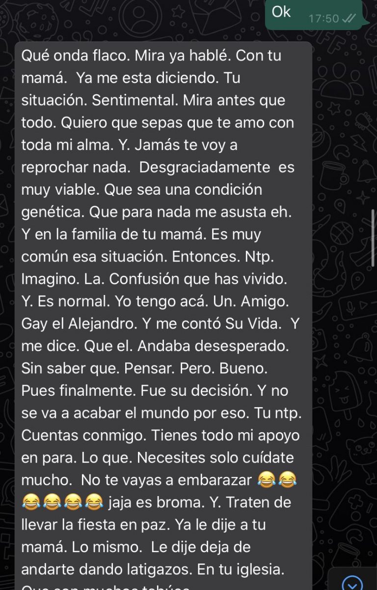 papá respuesta hijo gay