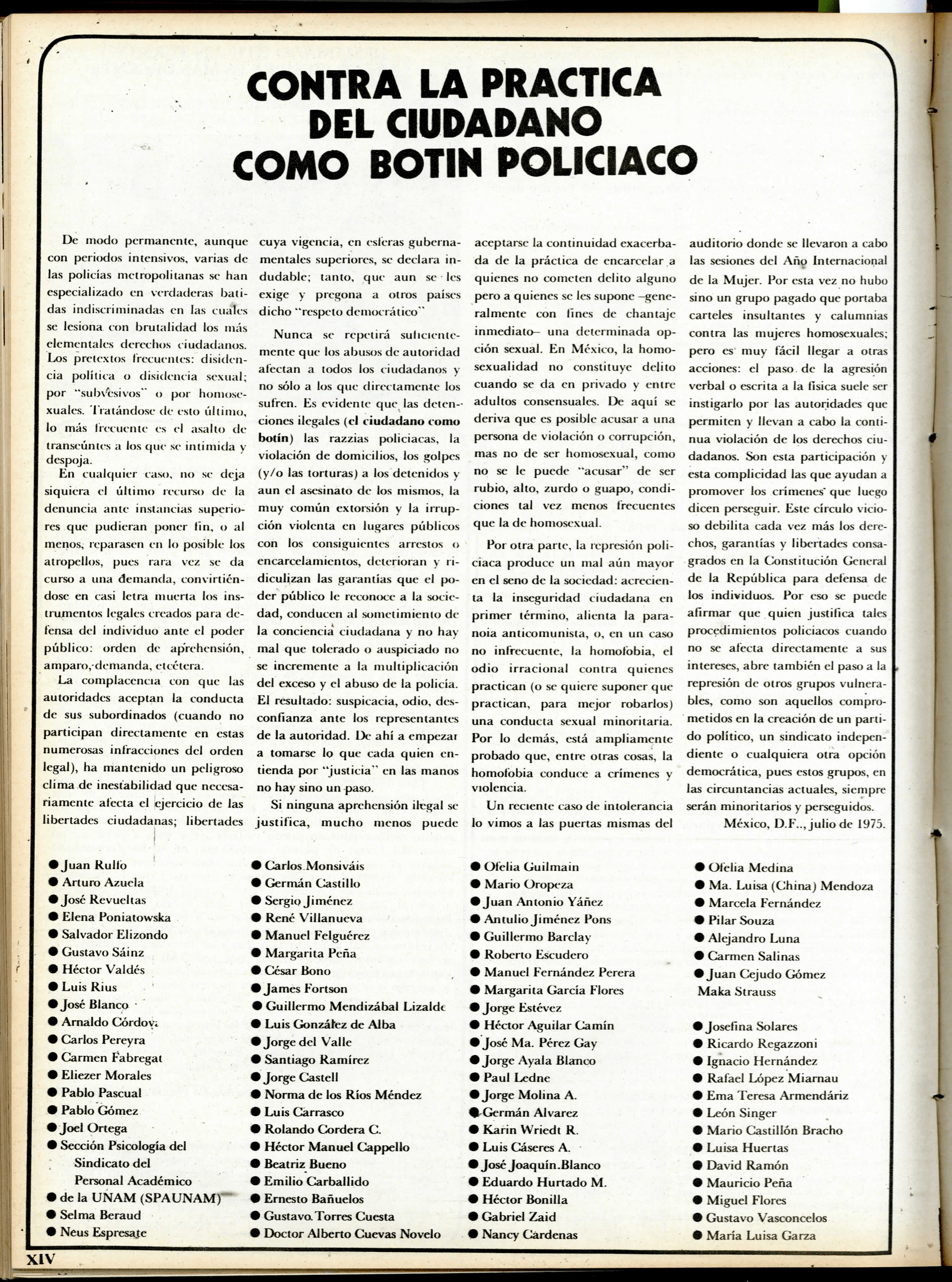 Primer manifiesto pro derechos homosexuales