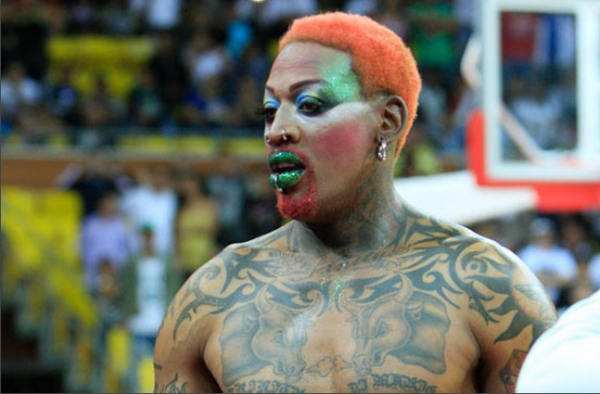 Dennis Rodman looks queer