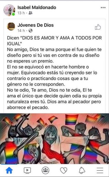 Fiscal Mensajes odio LGBTQ+