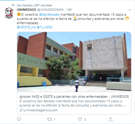 Organización LGBTQ+ informó que se suspendió la atención a pacientes con VIH