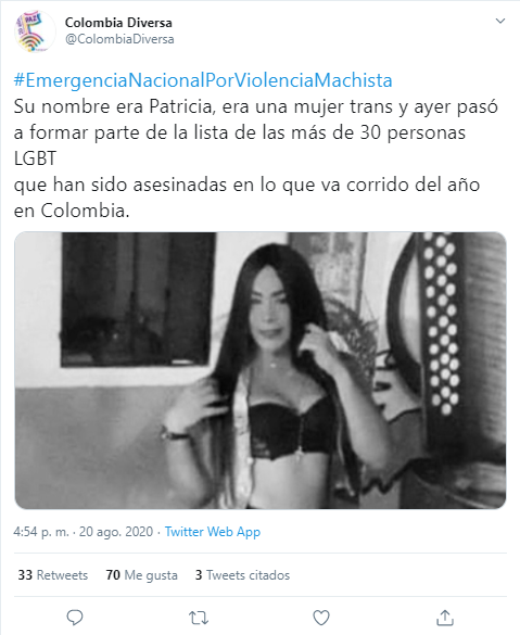 Tuit de Colombia Diversa