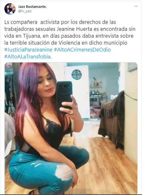 Jeanine Huerta transfeminicidio
