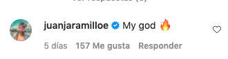 Comentario en Instagram.