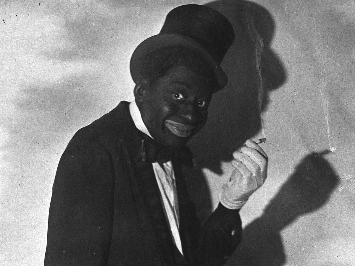 El actor Bert Williams haciendo blackface