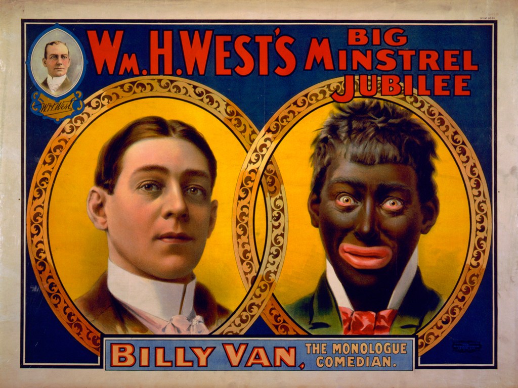 Cartel de un show con blackface