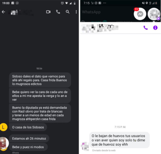 Mensajes de amenaza contra el equipo de Casa Frida.
