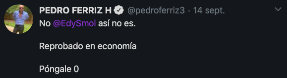 Publicación en Twitter