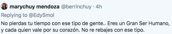 Publicación en Twitter