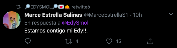 Publicación en Twitter