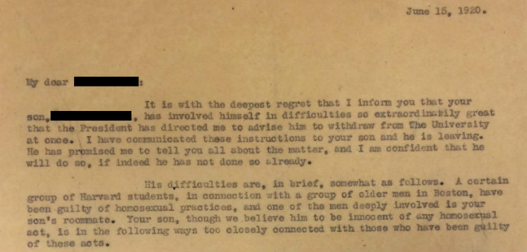 Corte Secreta Harvard Carta