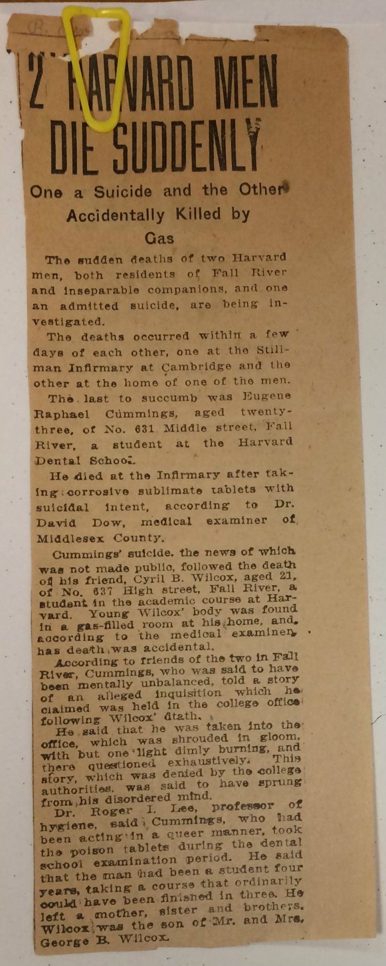 corte secreta de harvard