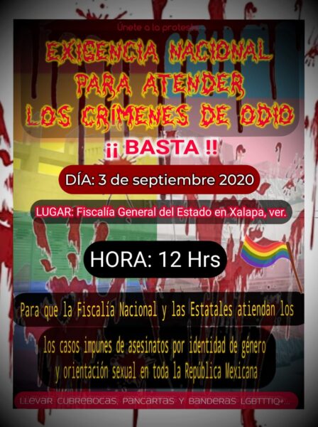 manifestación de activistas en huelga de hambre por crímenes de odio