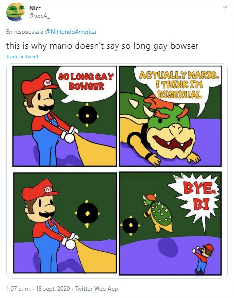 captura tuit gay bowser nintendo