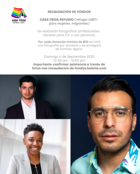 Comunicado de la recaudación de fondos para Casa Frida a través de fotos.