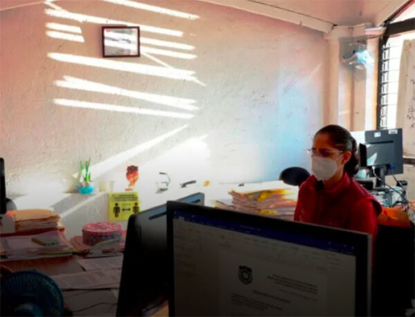 Sweet Muñoz haciendo su declaración