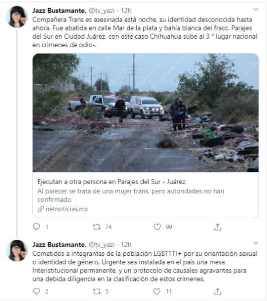 Transfeminicidio Chihuahua