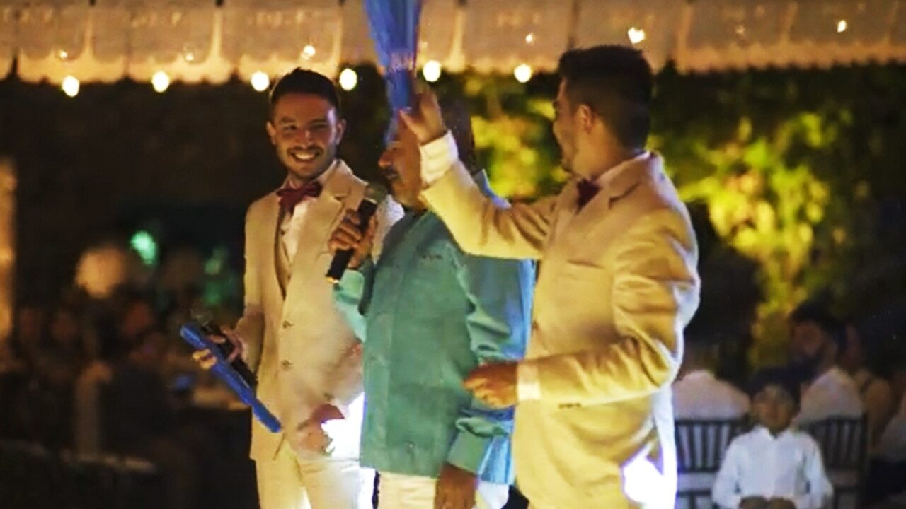 video de papá en boda gay