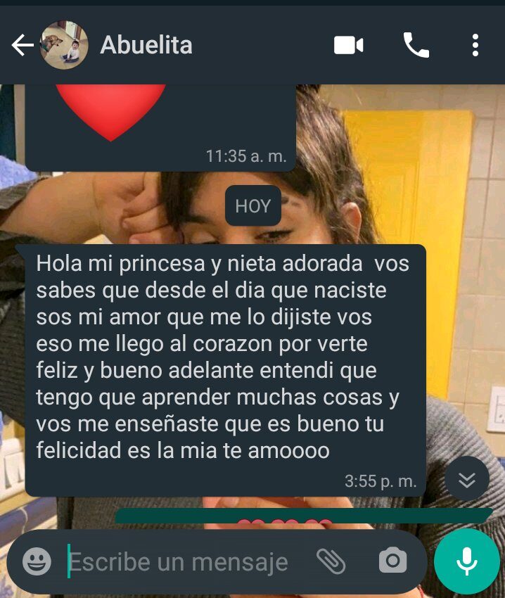 Captura mensaje de abuelita