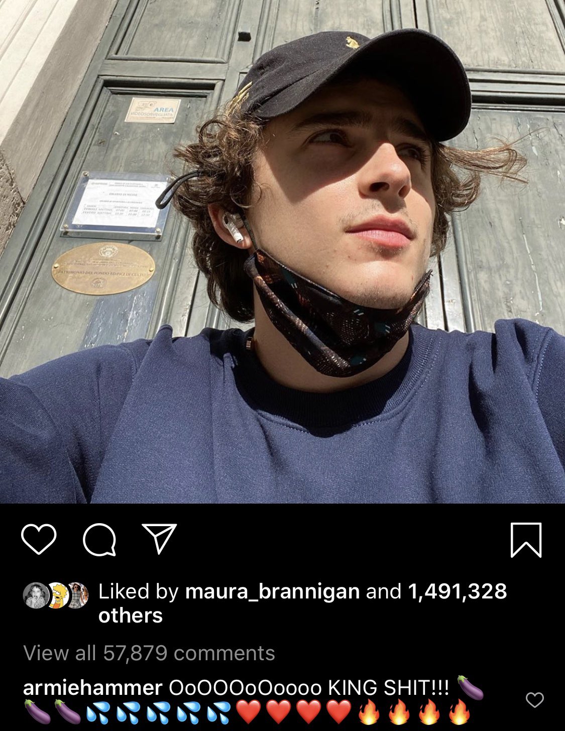 Armie Hammer Timothée Chalamet Instagram