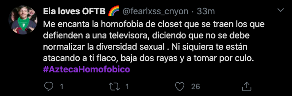 Publicación en Twitter