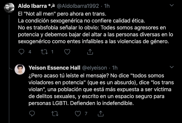 mensaje transfobicos purisima cdmx twitter hombres