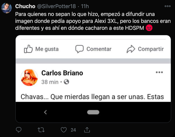 indignacion redes draga salud alexis 3xl twitter