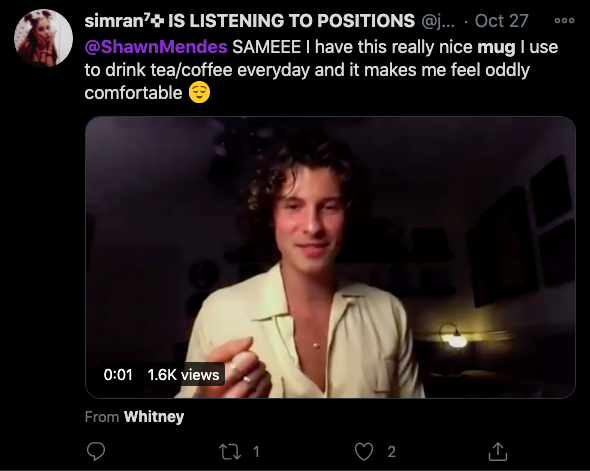 Shawn Mendes twitter transmision vivo sonrisa