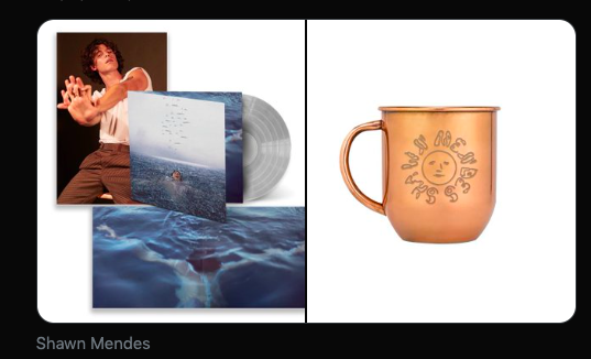 mercancia shawn mendes musica cantante taza