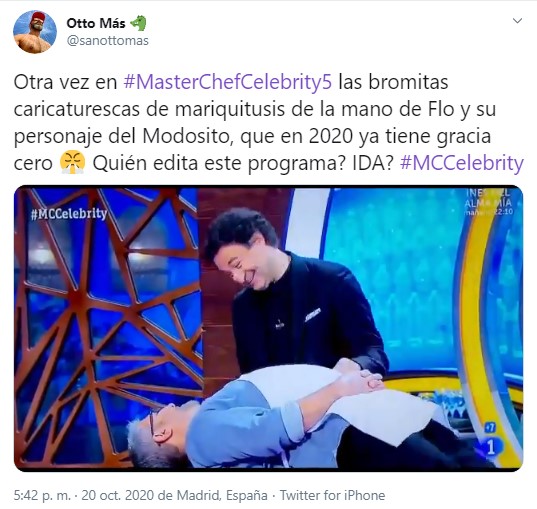TVE difunde la homofobia en Masterchef Celebrity