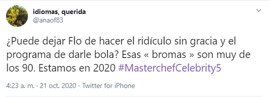 Masterchef Celebrity muestra chistes homofóbicos